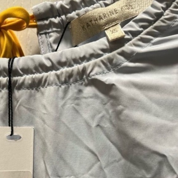 Katharine Kidd Sienna Dress In Size XS Blue & White Puff Sleeve NWT - Picture 3 of 7